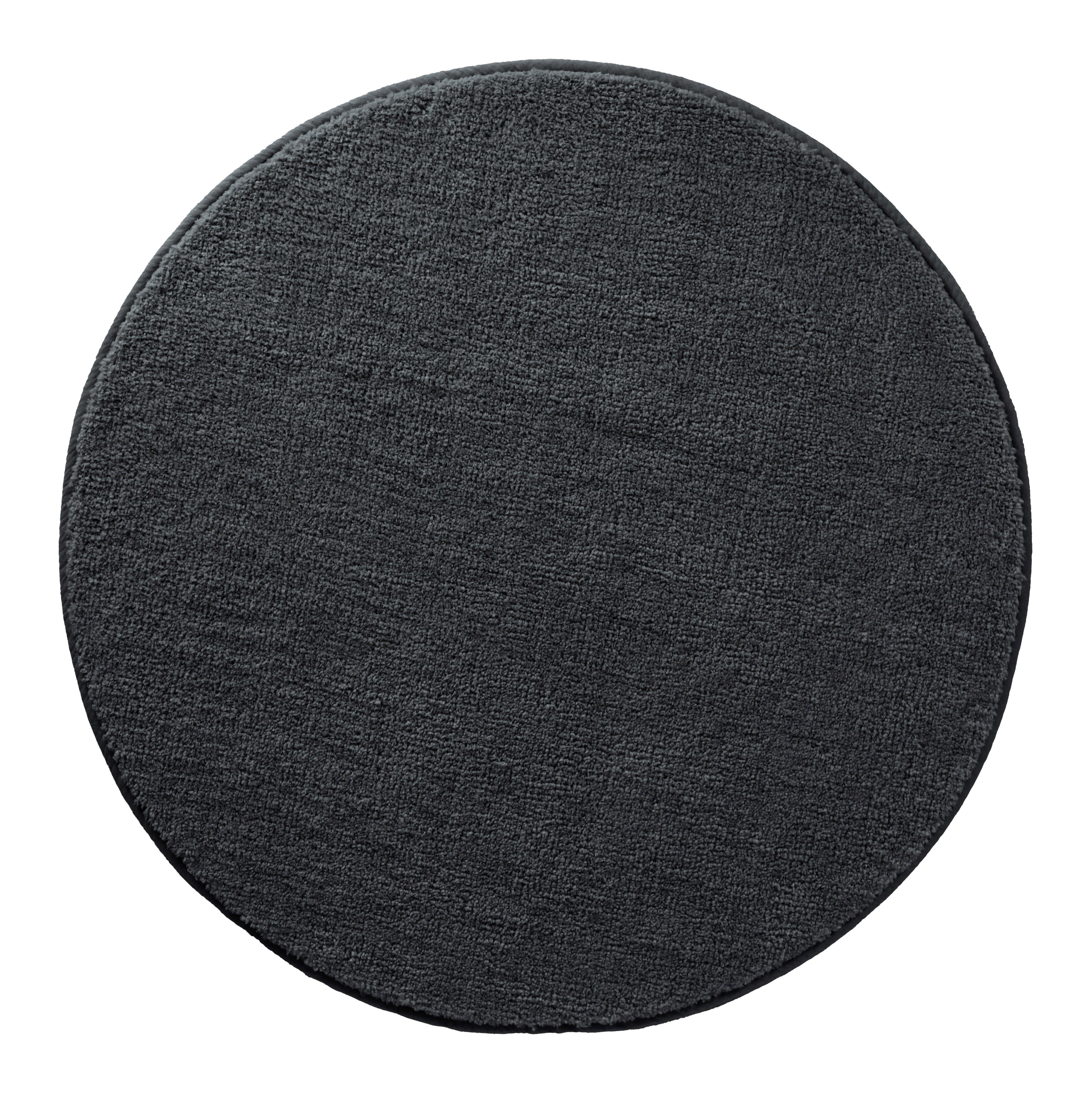 OTTO home Badematte Vanessa, Badvorleger, Badezimmer Teppich, Höhe 10 mm, rutschhemmend beschichtet, schnell trocknend, strapazierfähig, fußbodenheizungsgeeignet, Polyester, rund, Badteppich, weiche Haptik, unifarben