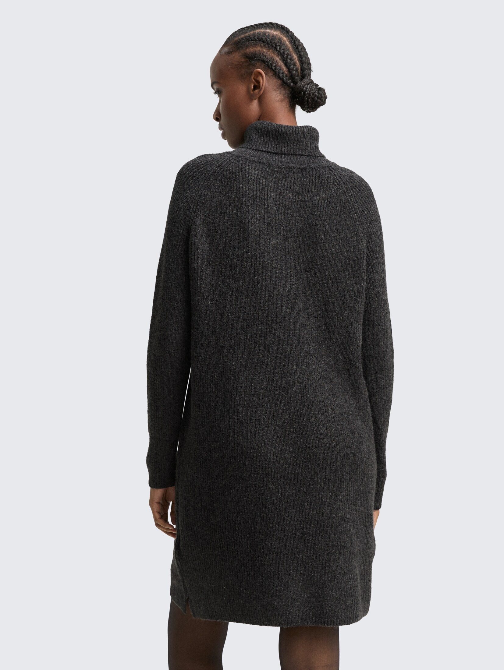 TOM TAILOR Denim Sommerkleid Kleider & Jumpsuits Mini-Kleid mit Troyer-Kragen