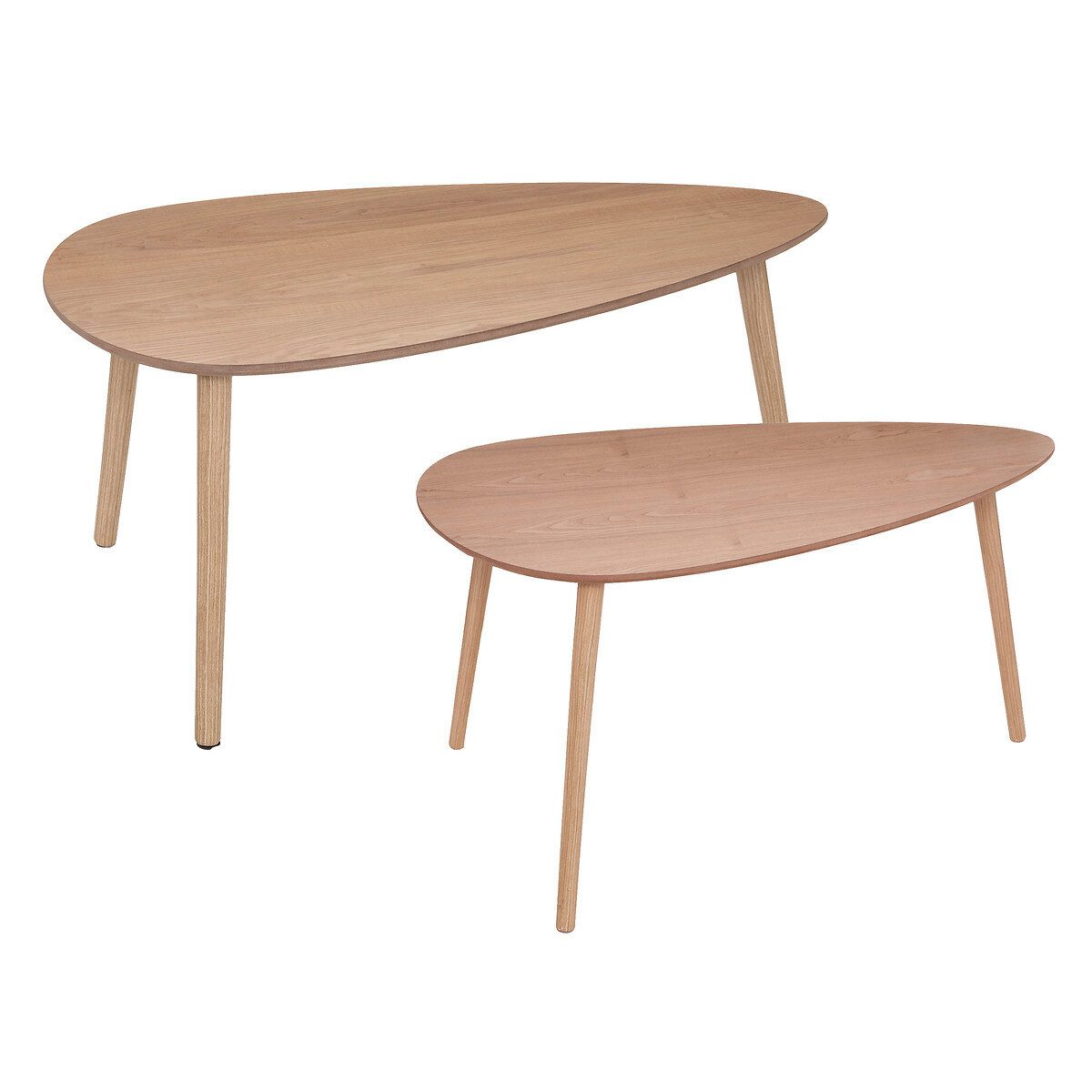 Atmosphera Créateur d'intérieur Beistelltisch Kaffeetisch Set MILEO, Tränenform, 2 Stück