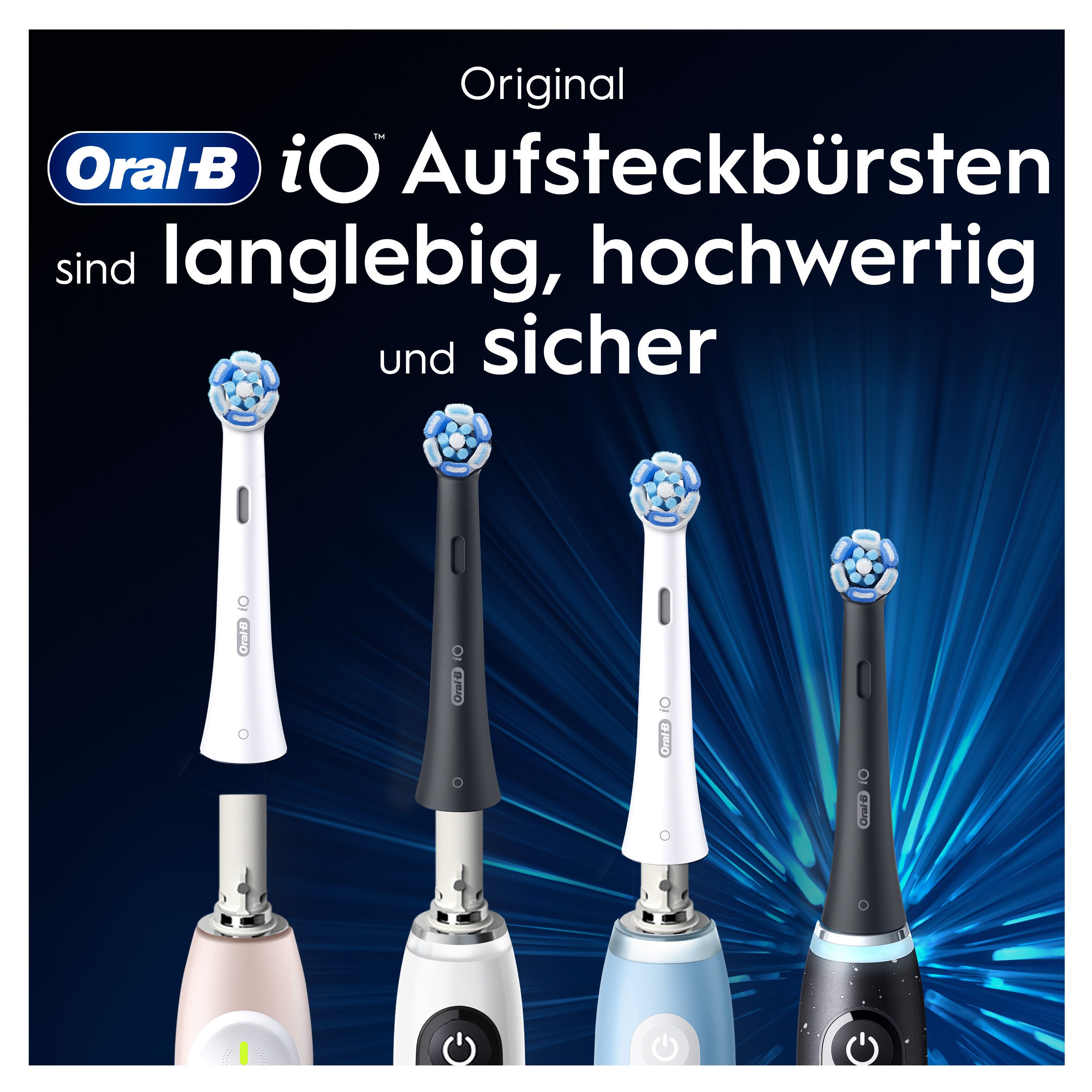 Oral-B Aufsteckbürsten Oral-B iO Strahlendes Weiss, fortschrittliche Plaque-Entfernung, Poliereinsätze zur Zahnaufhellung – Bild 3 von 5
