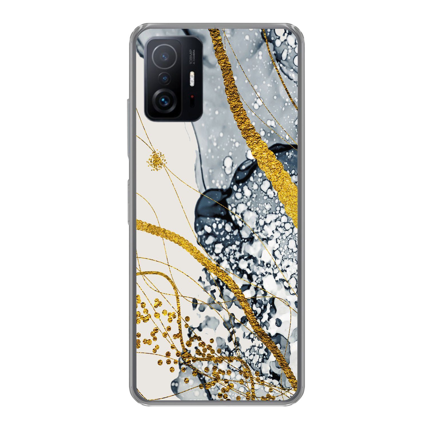 MuchoWow Handyhülle für Xiaomi 11 Lite 5G NE Abstrakt - Gold - Natur - Kunst, Phone Case, Silikon, Schutzhülle Dünn