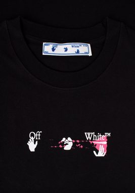 OFF-WHITE T-Shirt Off White Herren T-Shirt Acrylic Arrow S/S Slim Tee ID OMAA027F21JER0171032