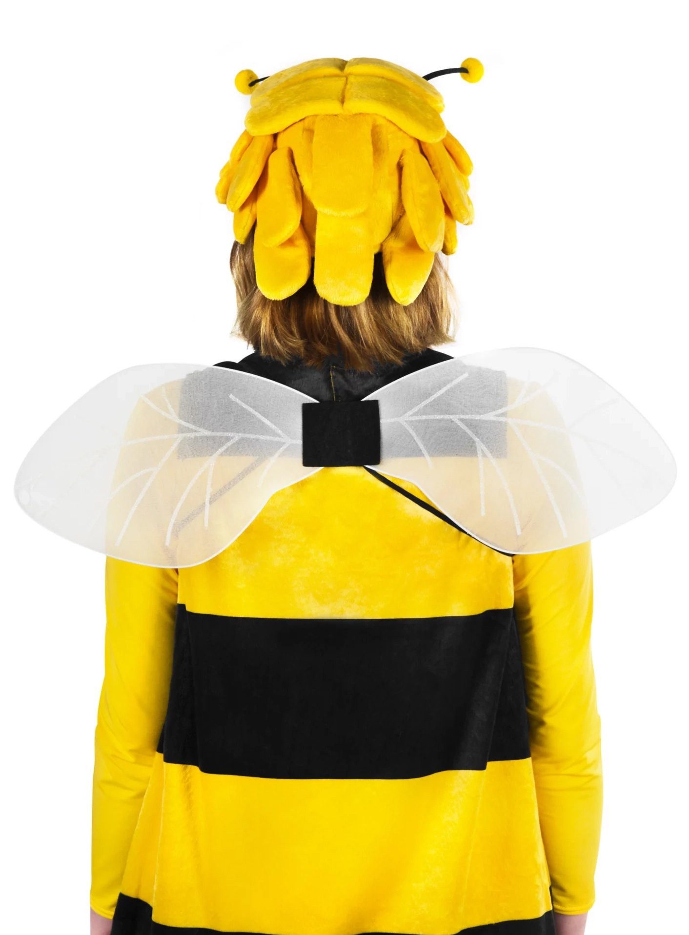 Maskworld Kostüm-Flügel Biene Maja Flügel Karneval Faschingskostüm Zubehör, Ein Flügelpaar mit elastischen Bändern - passt für Willi und Biene