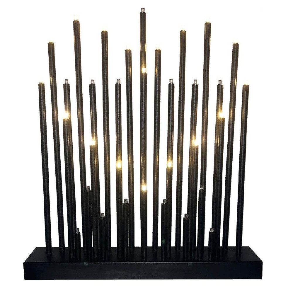 Seasonals LED Fensterleuchter 1089 LED-Metalleuchter "Shift" schwarz Herz / Stern Batterie / USB