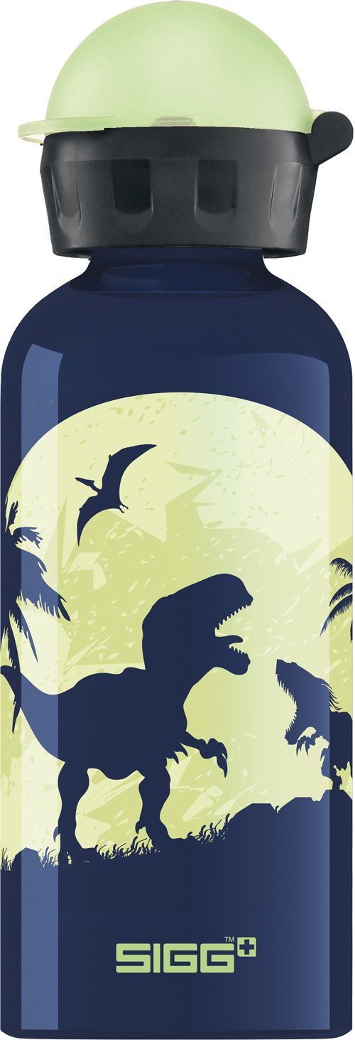 SIGG Moon Dinos Sigg 0,4 L - Alutrinkflasche Trinkflasche, 'Kids' Glow