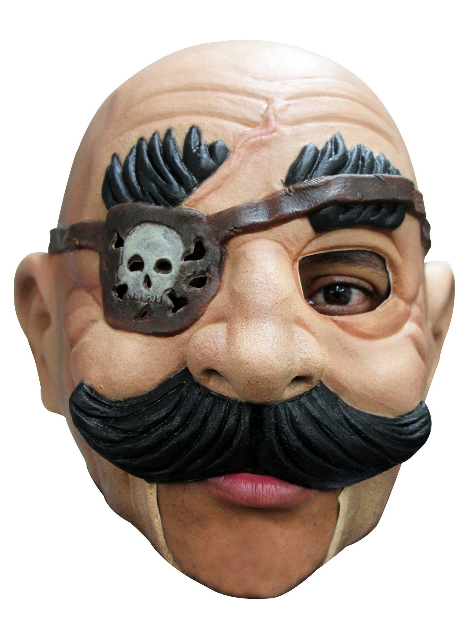 Verkleidungsmaske Captain Kahlkopf - Fasching Halloween Pirat Maske