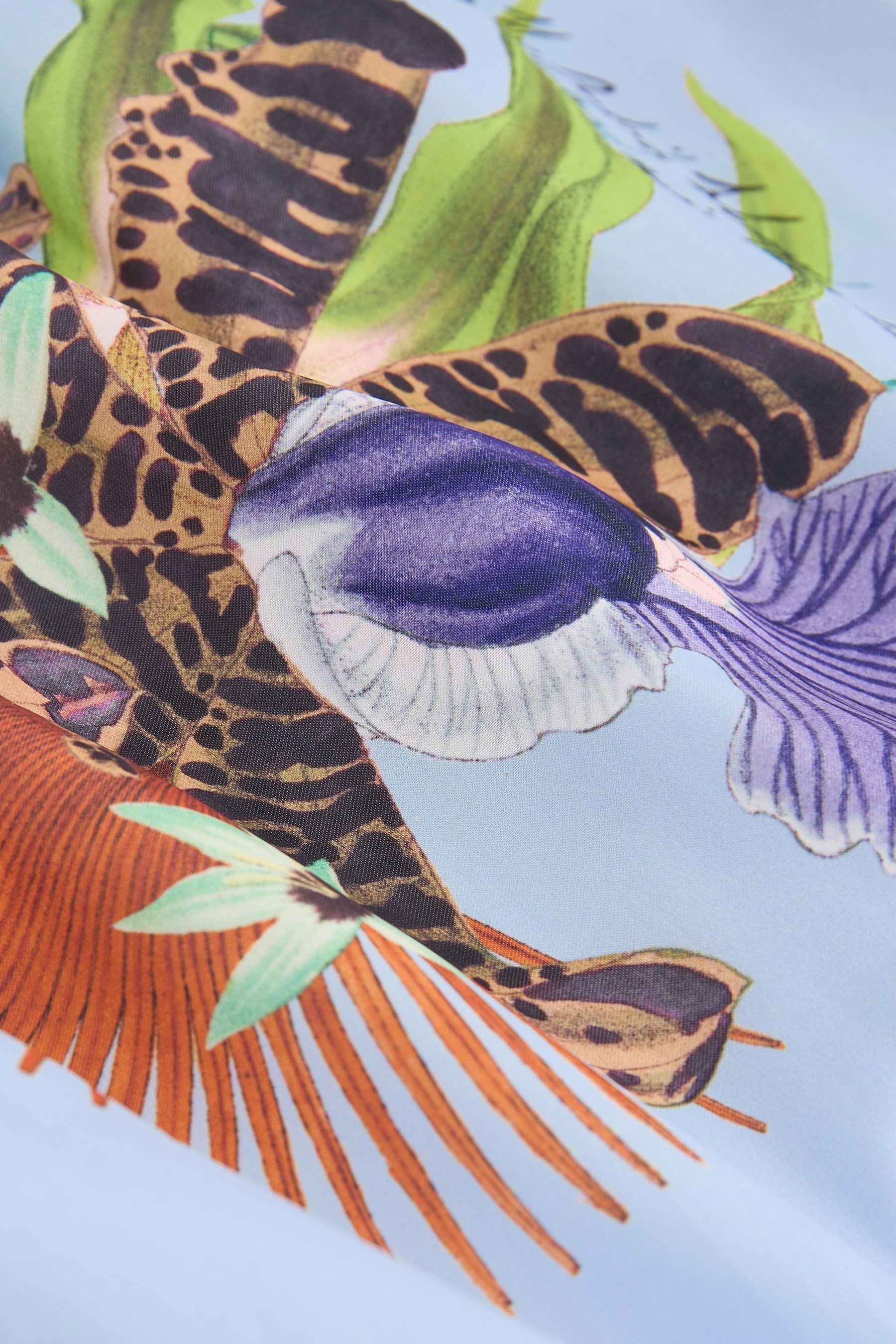 Next Maxirock Kew Collection Maxirock aus Satin Pflanzenmotiv (1-tlg)