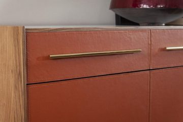JVmoebel Anrichte Orangene Anrichte Schubladen und Einlegeböden Kommoden Sideboard (1 St., 1x Anrichte), Made in Europa