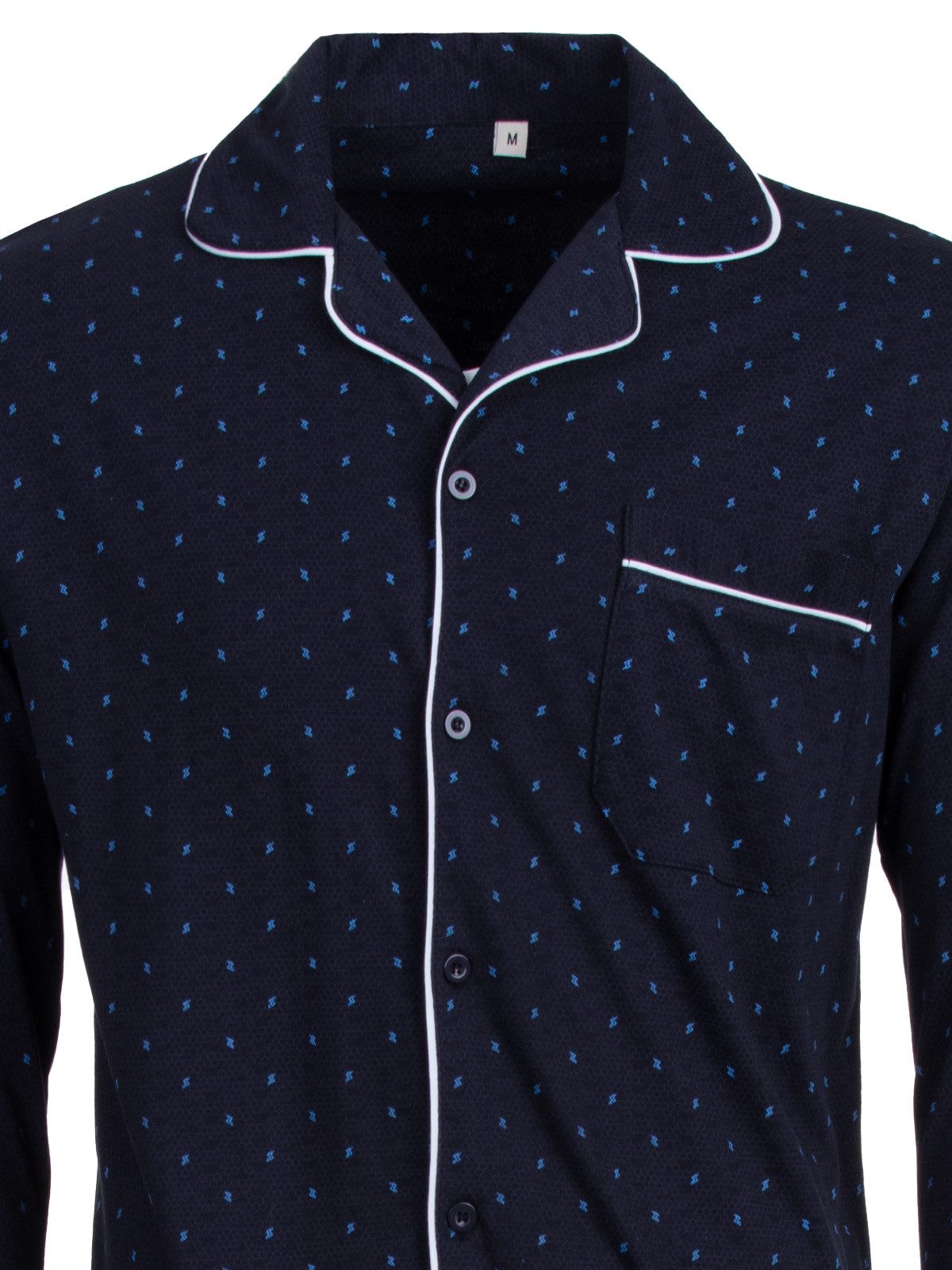 Henry Terre Pyjama Pyjama Set Langarm - Zacken