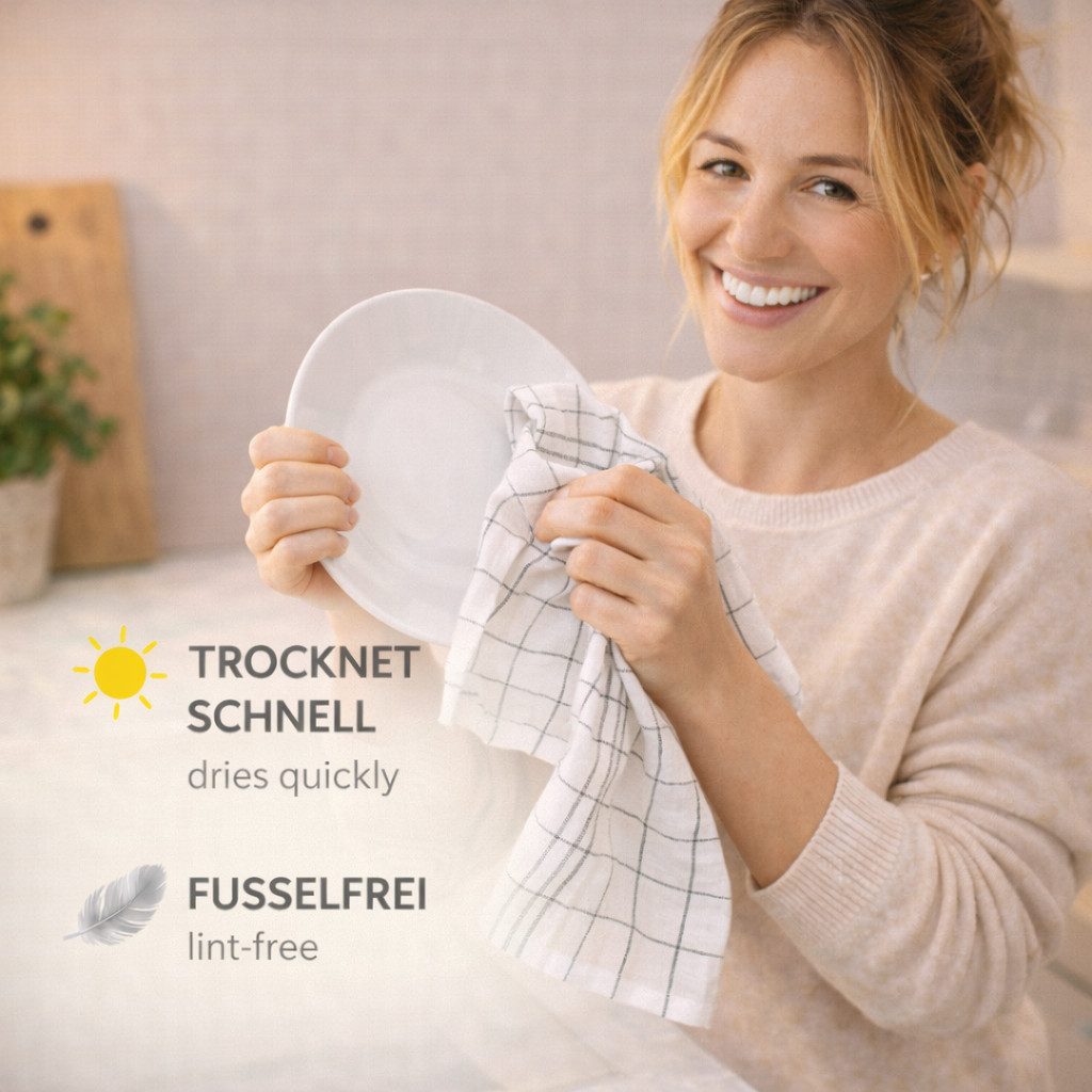 Betz Geschirrtuch Set 50x70cm Geschirrtücher BW, (Set, 20-tlg., Geschirrtücher Küchentücher Handtücher), extrem strapazierfähig saugstark trocknergeeignet Gastr – Bild 5 von 5