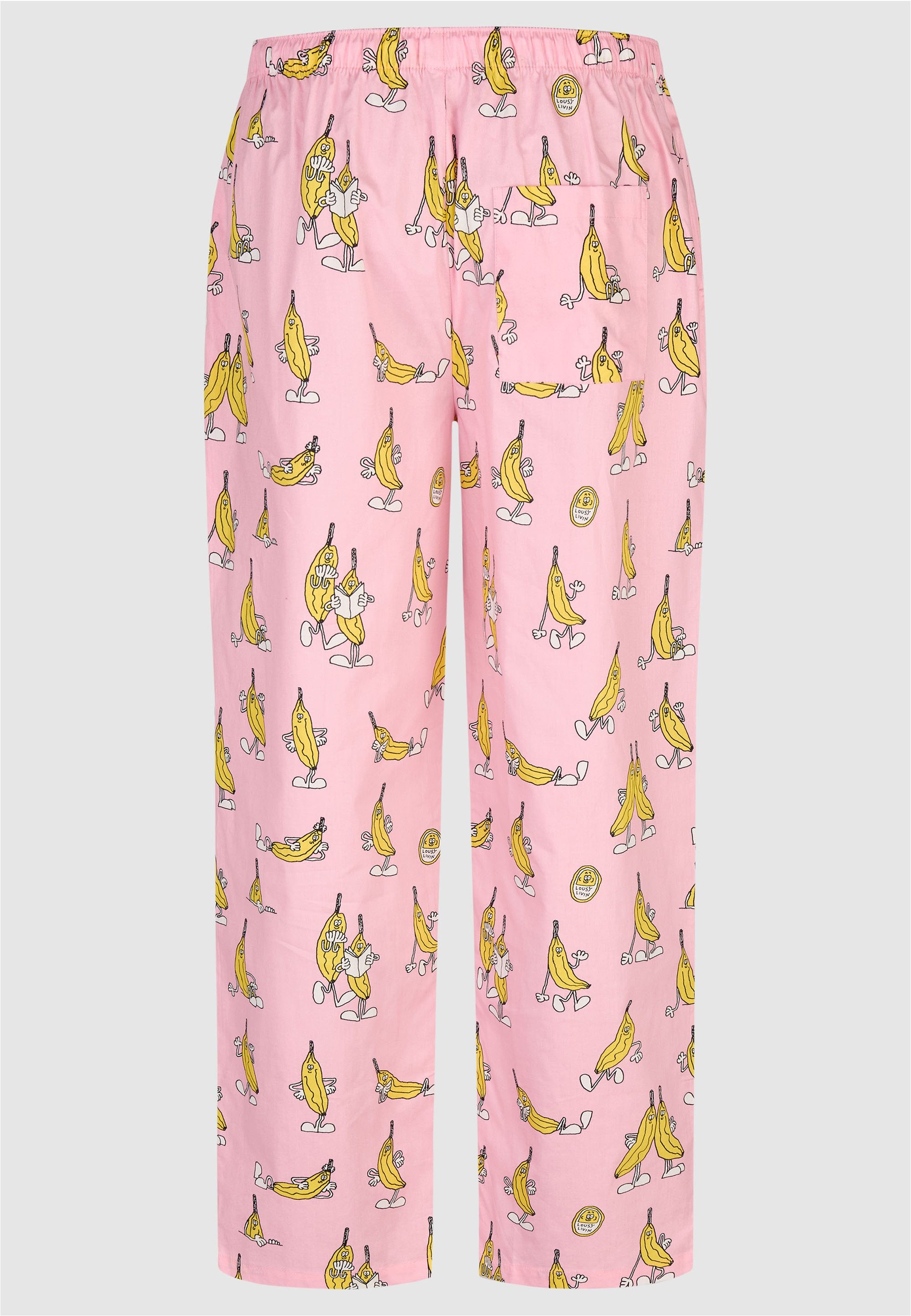 Lousy Livin Schlafhose Pants Pink Banana mit lockerem Schnitt
