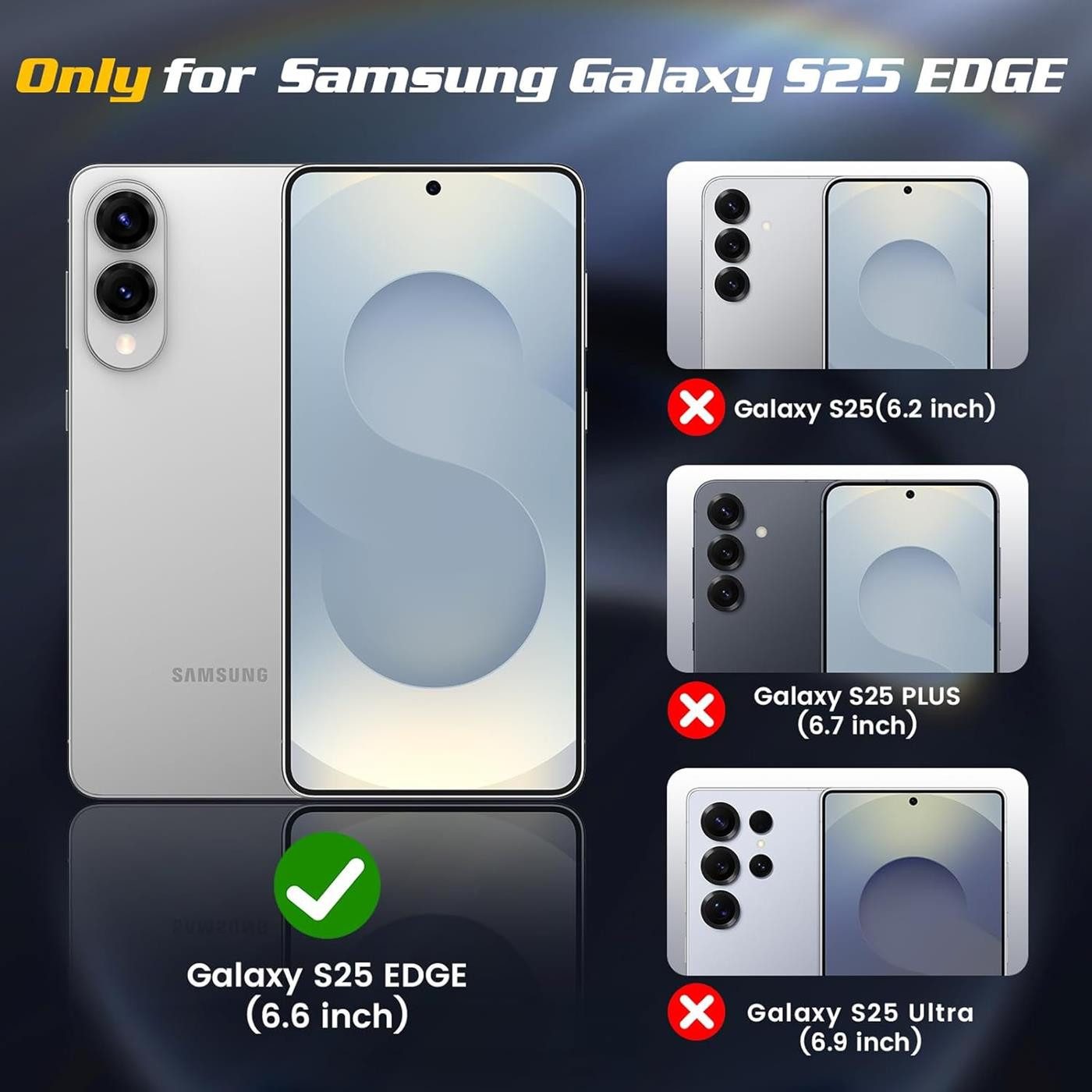 CoolGadget Handyhülle Silikon Case für das Samsung Galaxy S25 Edge Slim TPU Cover, Weiche Schutz Hülle mit Innen Fleece aus Stoff Handy Tasche – Bild 3 von 5