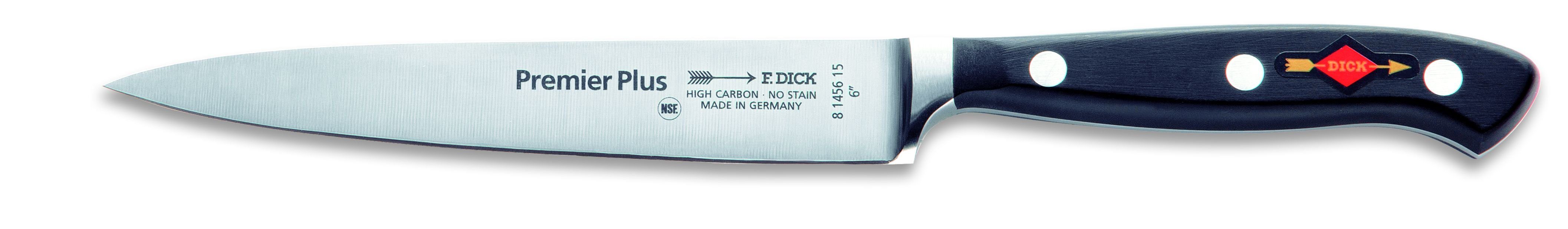 F. DICK Tranchiermesser Dick Tranchiermesser Premier Plus Küchenmesser Klinge 15 cm, Stahl