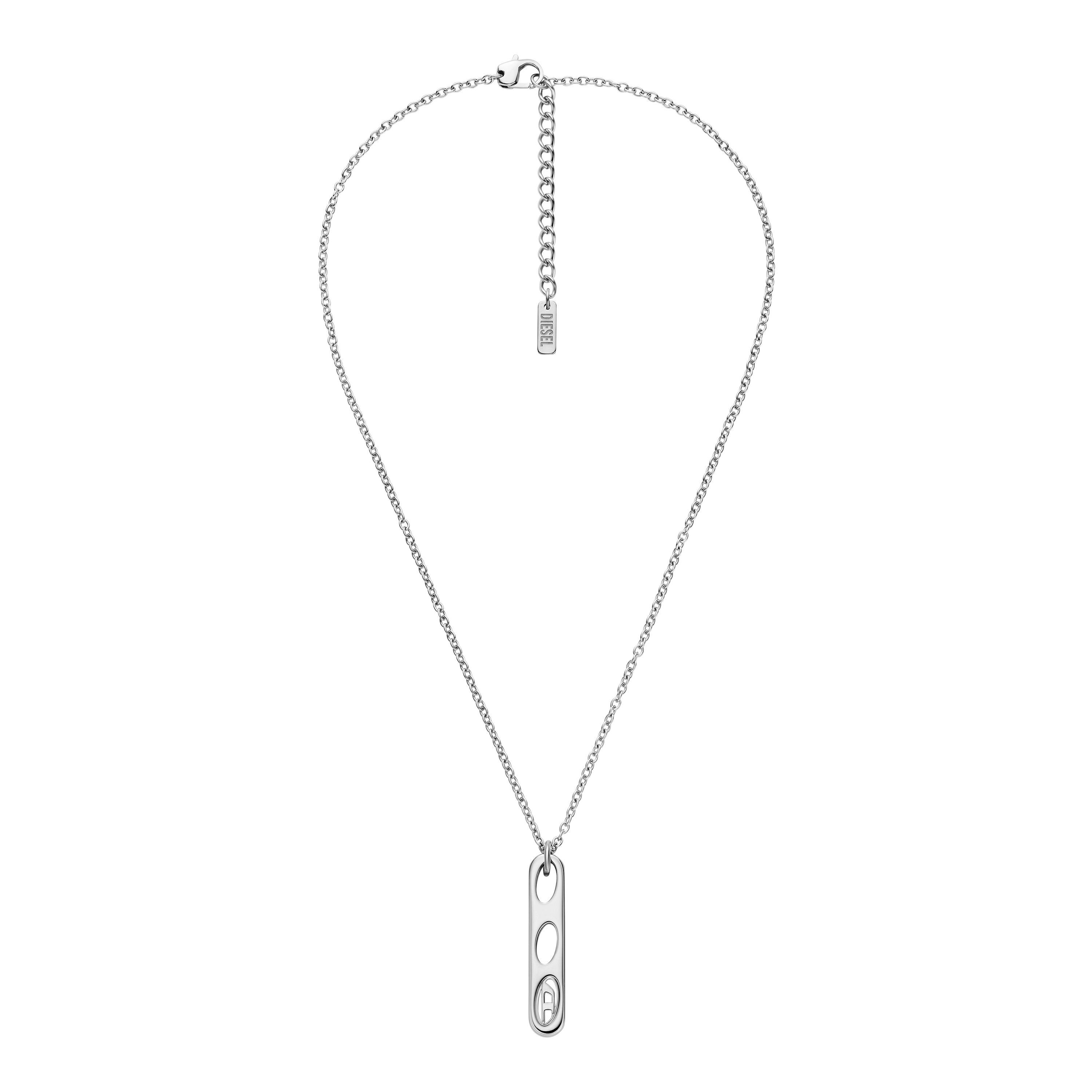 Diesel Kette mit Anhänger Schmuck Geschenk Edelstahl OVAL D LOGO