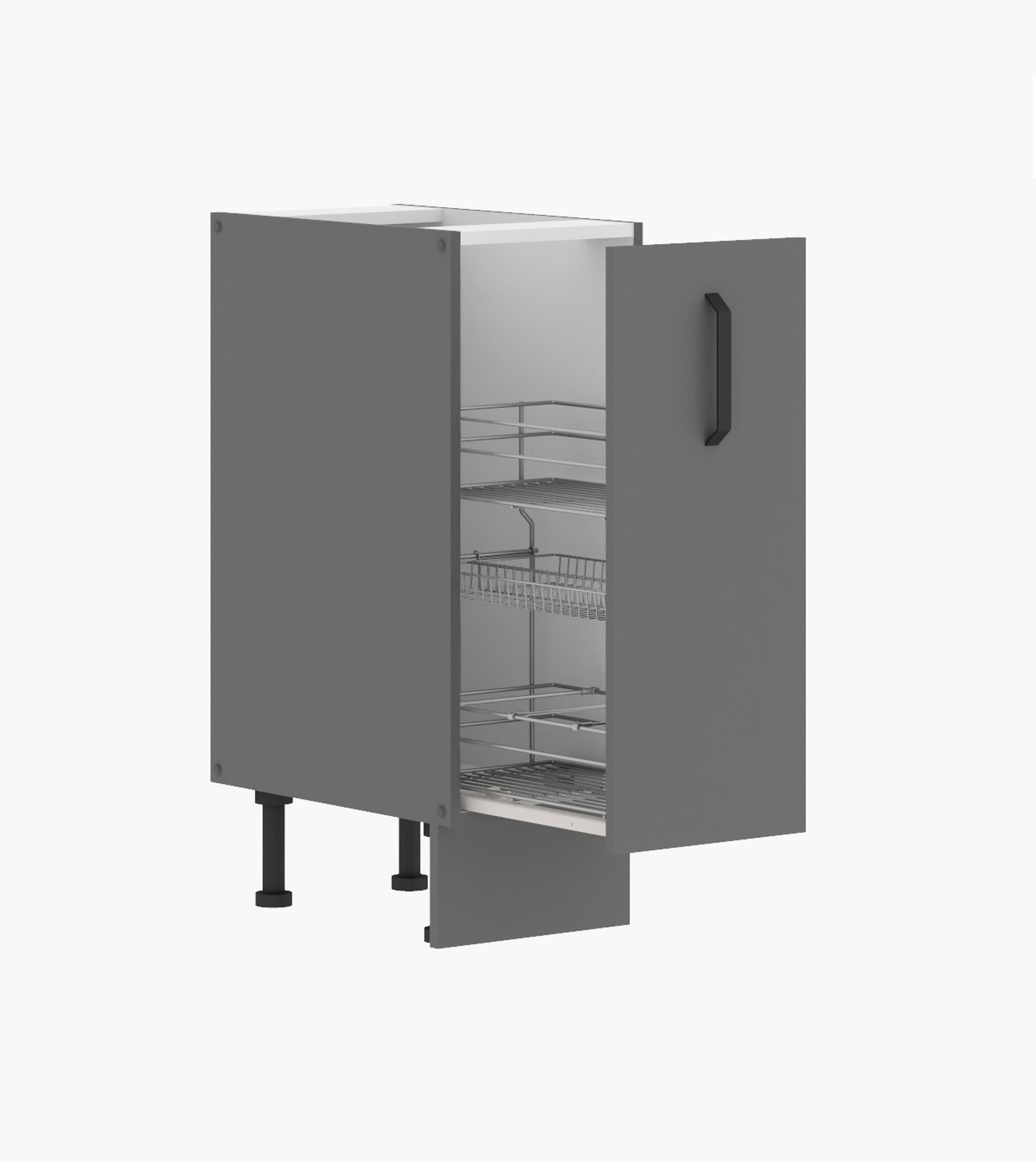 Küchen-Preisbombe Unterschrank Schrankauszug 30 cm Küche NESSA Anthrazit Kü günstig online kaufen