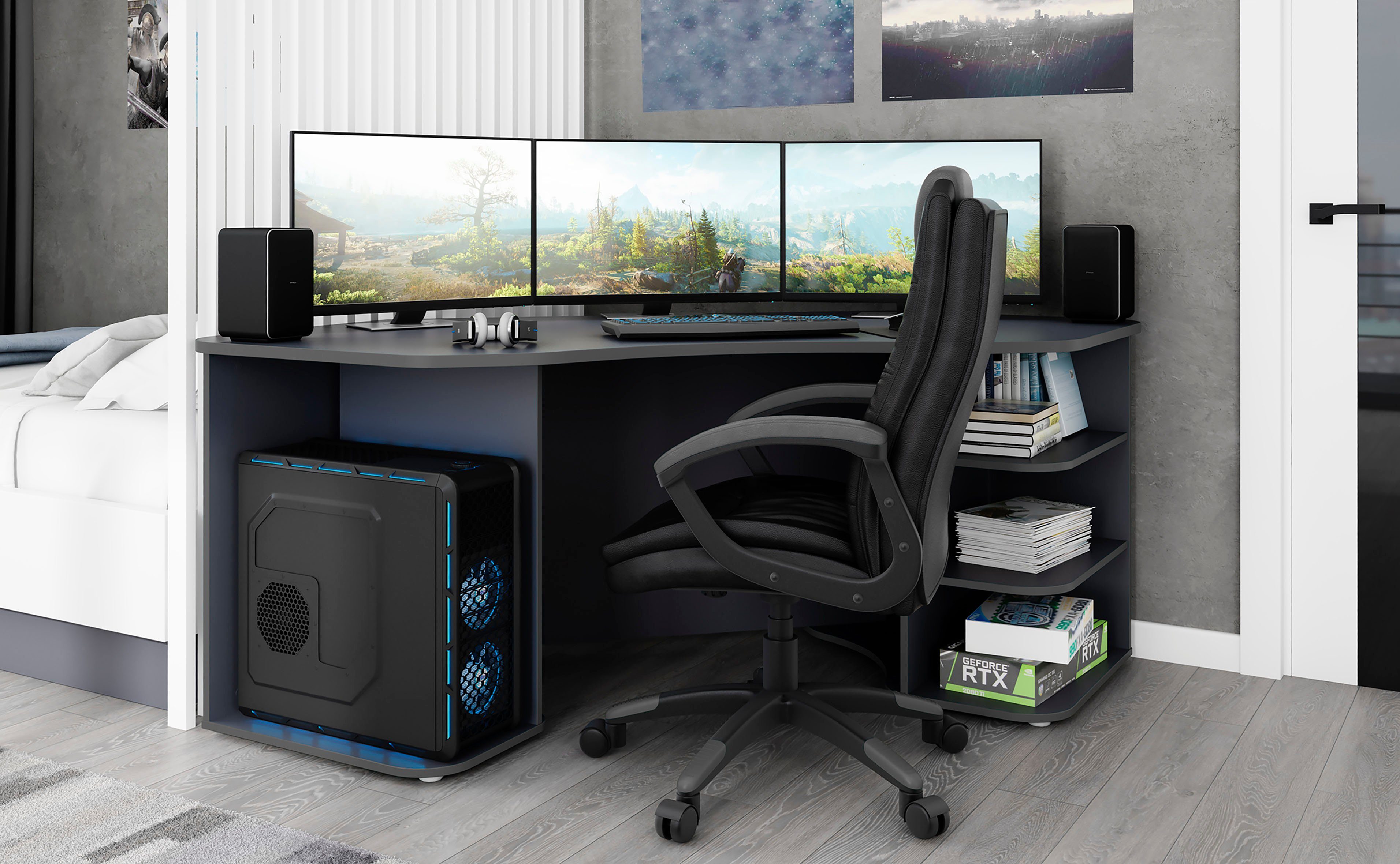 byLIVING Gamingtisch Thanatos, Breite 198 cm, günstig online kaufen