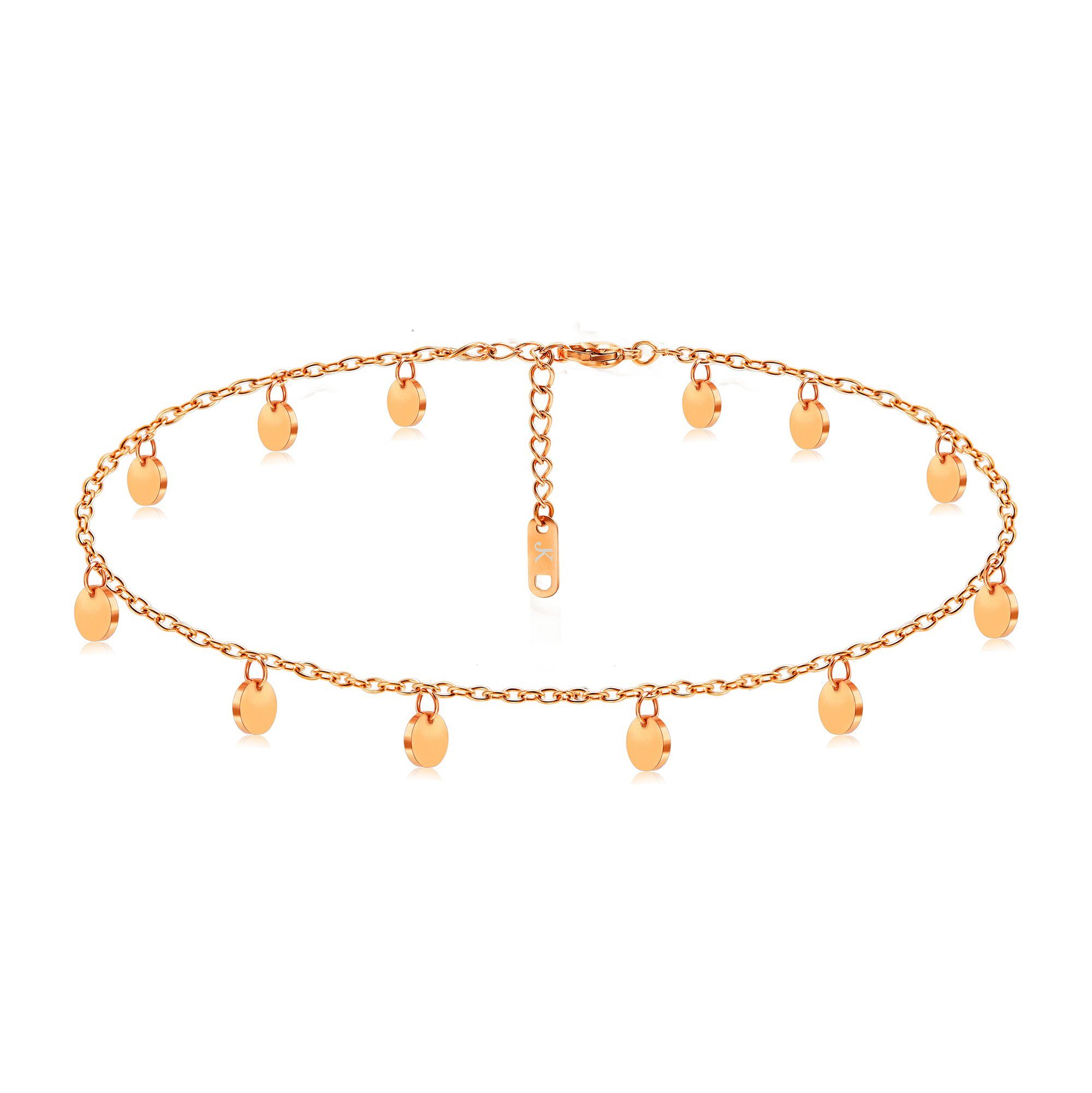 Kim Johanson Armband mit 12 Plättchen – Eleganter & zeitloser Schmuck, Edelstahl (1-tlg)
