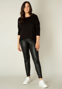 Base Level Curvy Leggings Alene In leicht glänzender Lederimitat-Optik