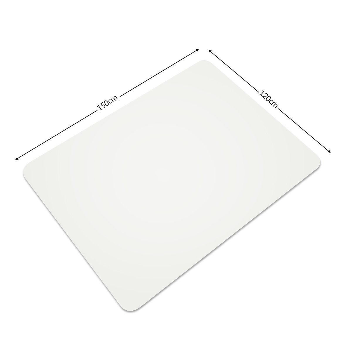 COSTWAY Bodenschutzmatte, für Laminat, Parkett, 120x150cm, transparent