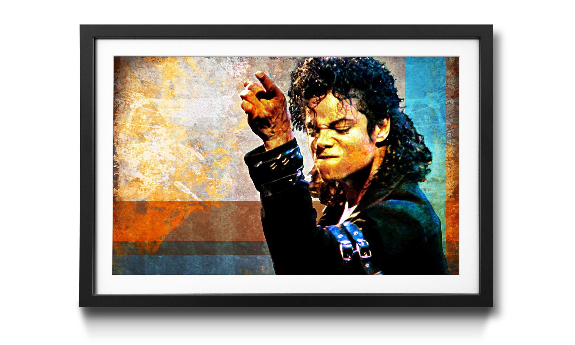 WandbilderXXL Bild mit Rahmen Jacko, Helden der Musik, Wandbild, in 4 Größen erhältlich