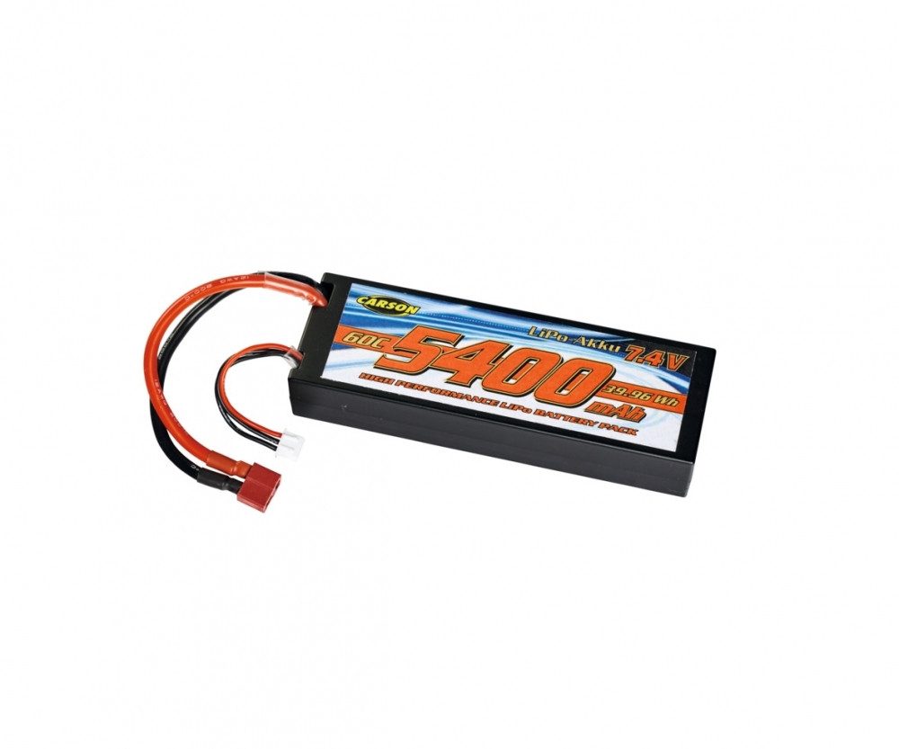 Carson Lipo Akku 7,4V 5400mAh 60C Race RC-Ladegerät