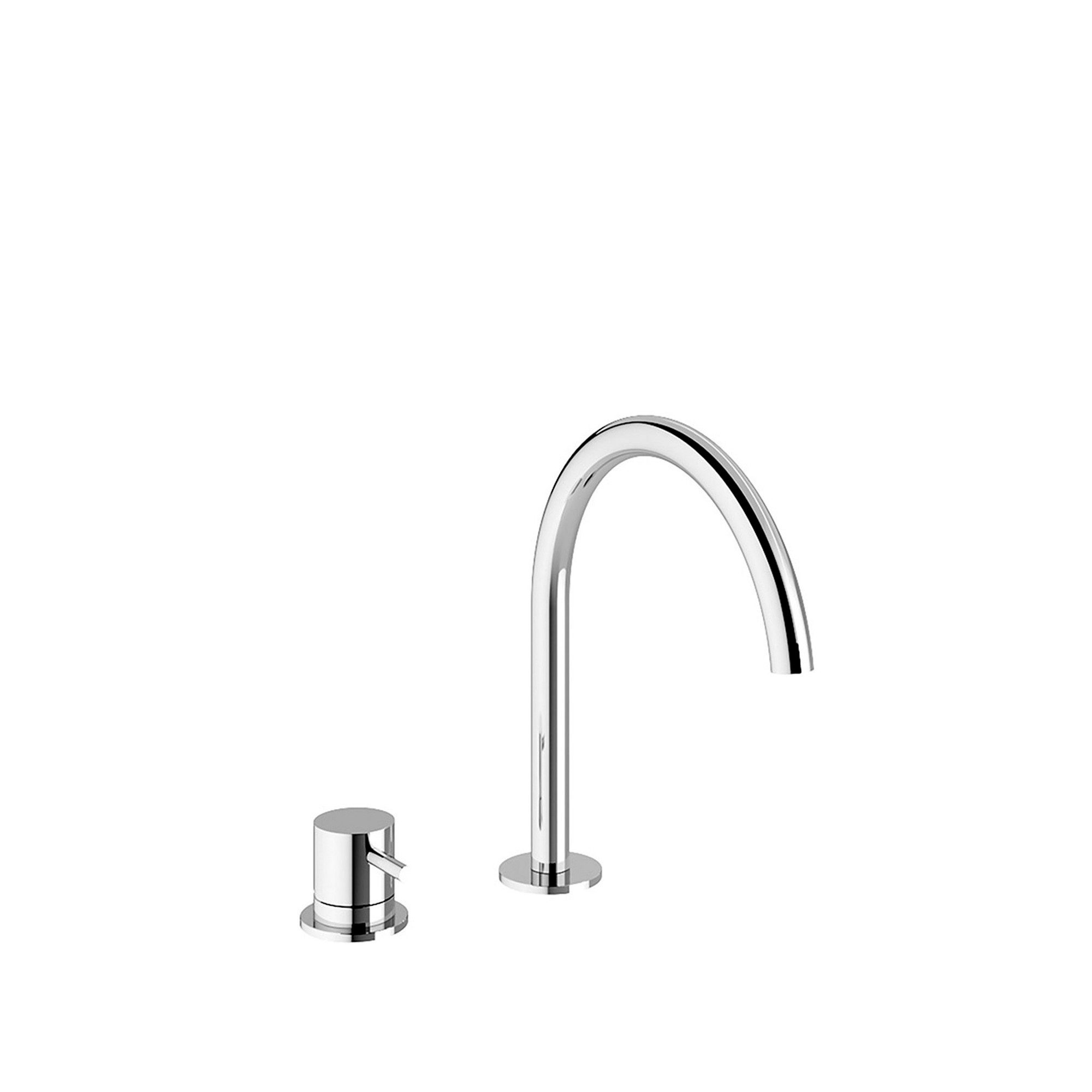 CHRIS BERGEN Waschtischarmatur 2 Loch Bad Armatur Waschbecken Waschtischmischer Mischbatterie in Chrom, Schwarz matt und Brushed Gold