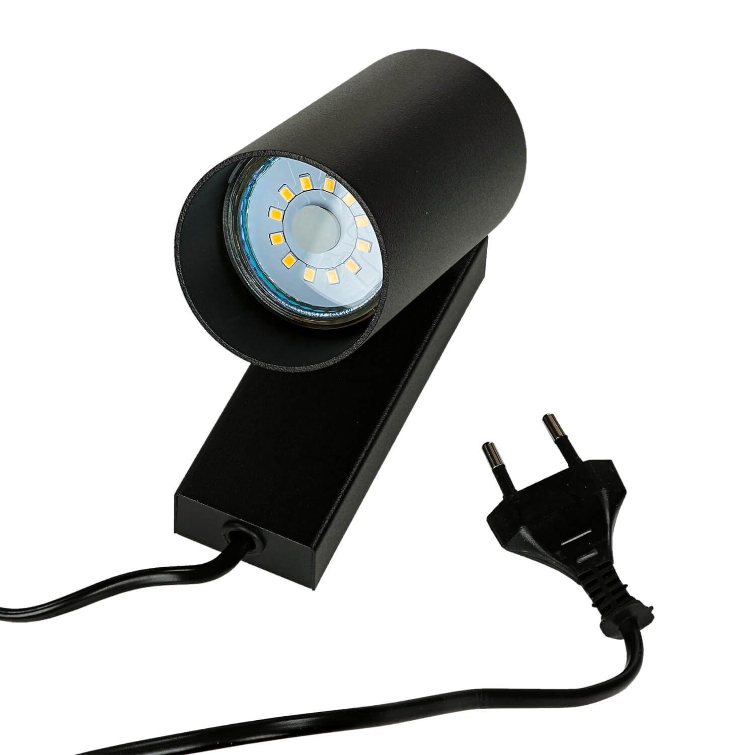 Spot Licht-Erlebnisse Leuchtmittel, mit Schalter ohne Wandstrahler COLENE, Wandlampe verstellbar Schwarz