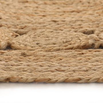 Teppich Flechtmuster Jute 90 cm Rund, furnicato, Runde