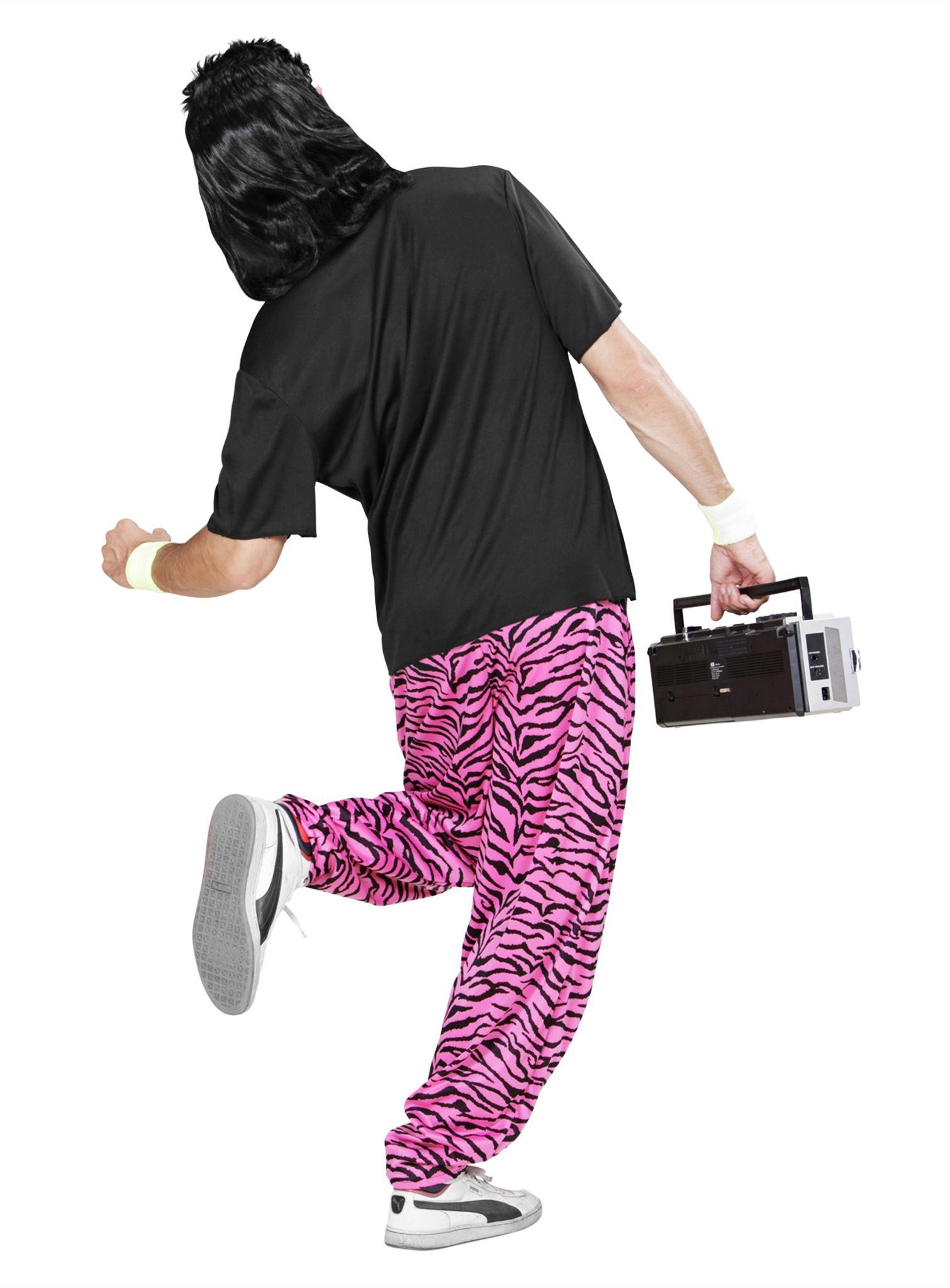 Widdmann Kostüm 80er Retro Disco Karneval Faschingskostüm Herren, 80er Jahre New Kids Outfit für ganz coole Checker