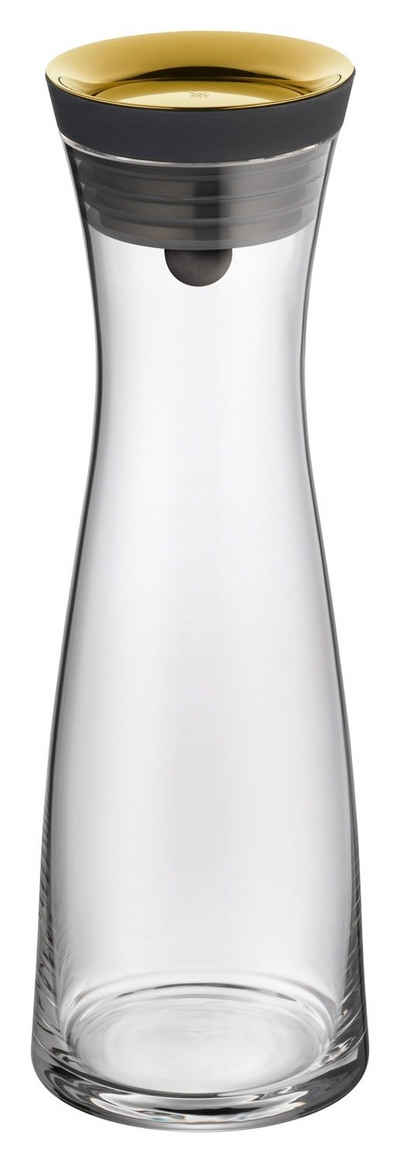 WMF Wasserkaraffe BASIC, 1 Liter, Glas, mit Close-Up Verschluss, Deckel aus Cromargan Edelstahl 18/10