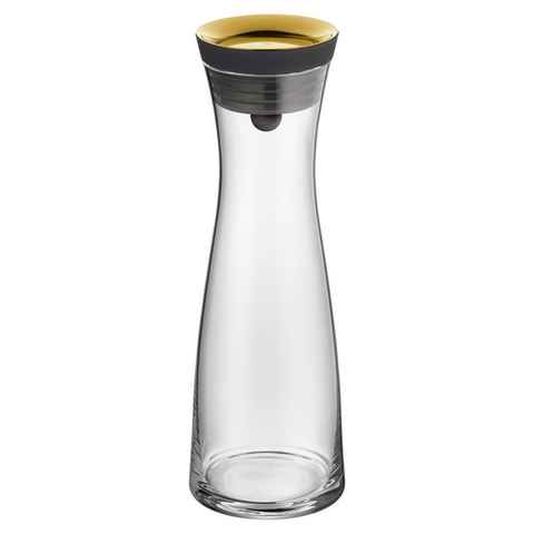 WMF Wasserkaraffe BASIC, 1 Liter, Glas, mit Close-Up Verschluss, Deckel aus Cromargan Edelstahl 18/10