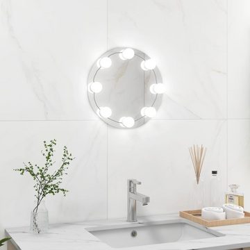 vidaXL Spiegel Wandspiegel ohne Rahmen mit LED-Beleuchtung Rund Glas (1-St)
