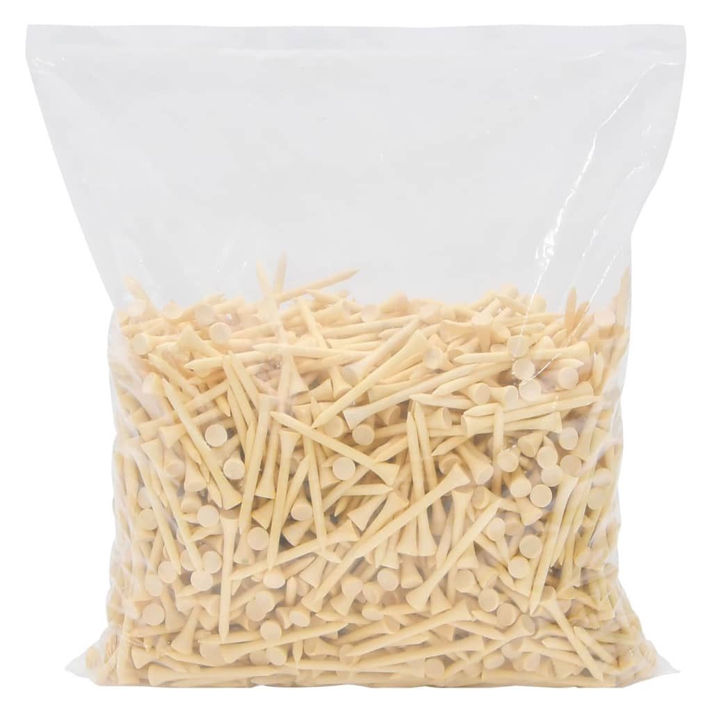 vidaXL Golftee Golf-Tees 1000 Stk. 83 mm Bambus