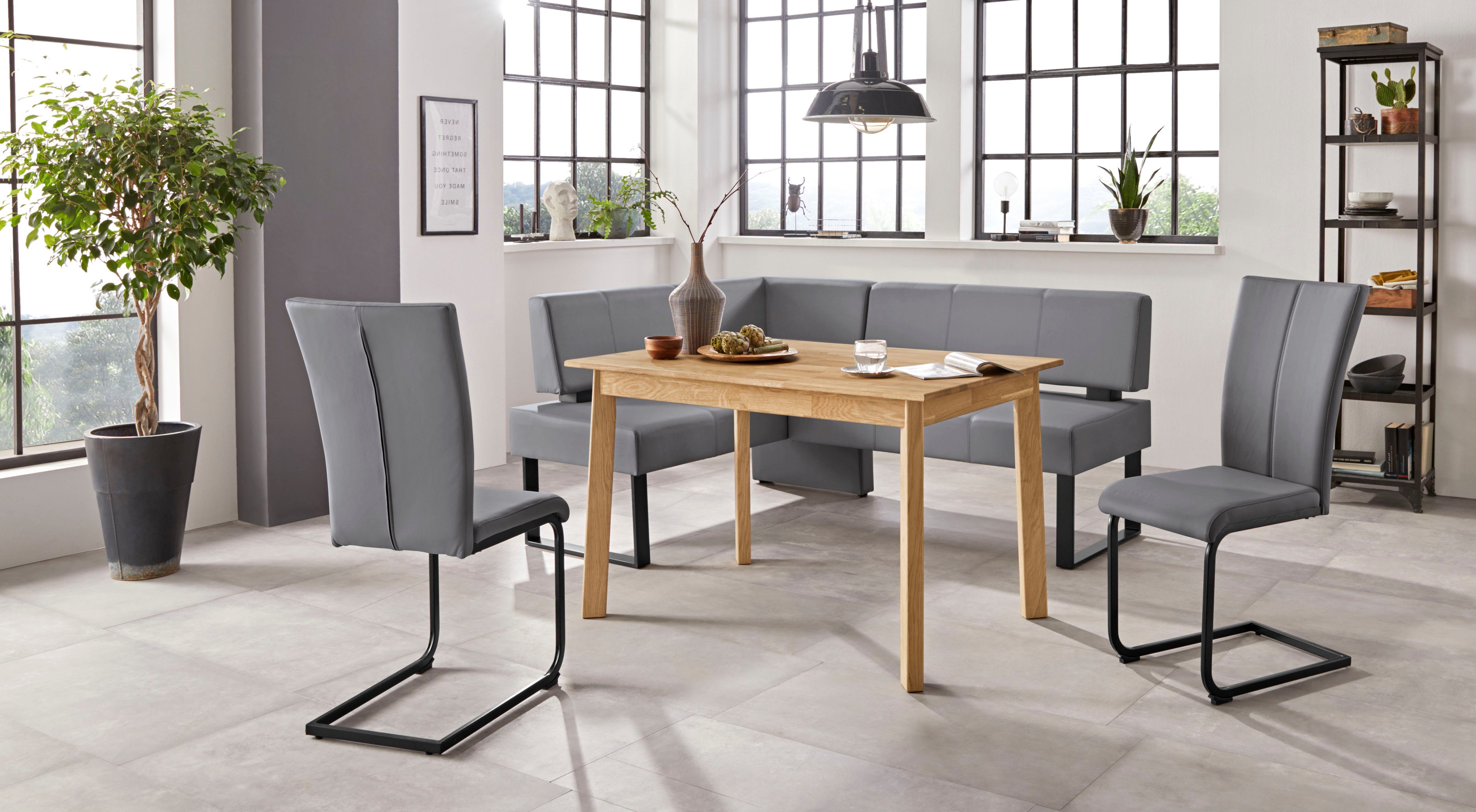 OTTO home Eckbank Oliver mit Metallgestell, Küchenbank, verschiedene Bezüge Cord Esszimmerbank OTTOs Choice – Bild 2 von 5