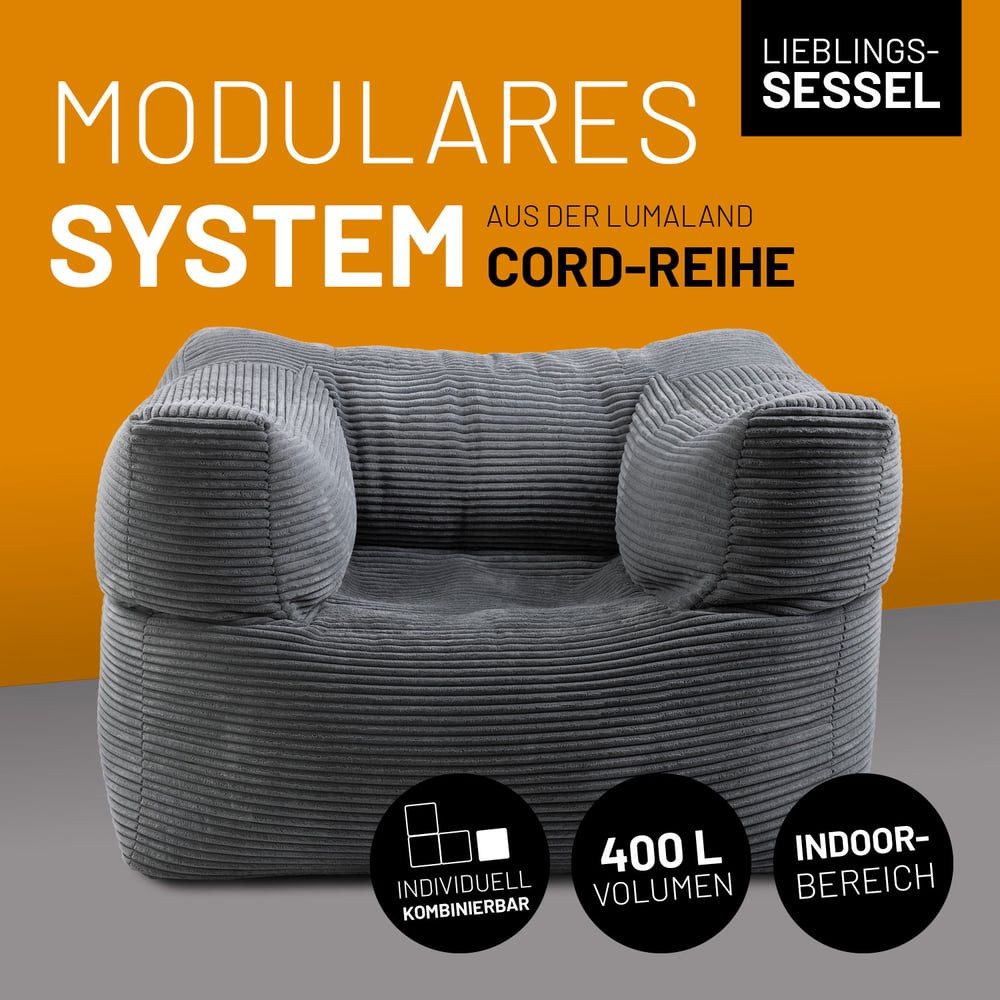 Lumaland Sitzsack In- & outdoor Sofa individuell kombinierbar mit dem Modul günstig online kaufen