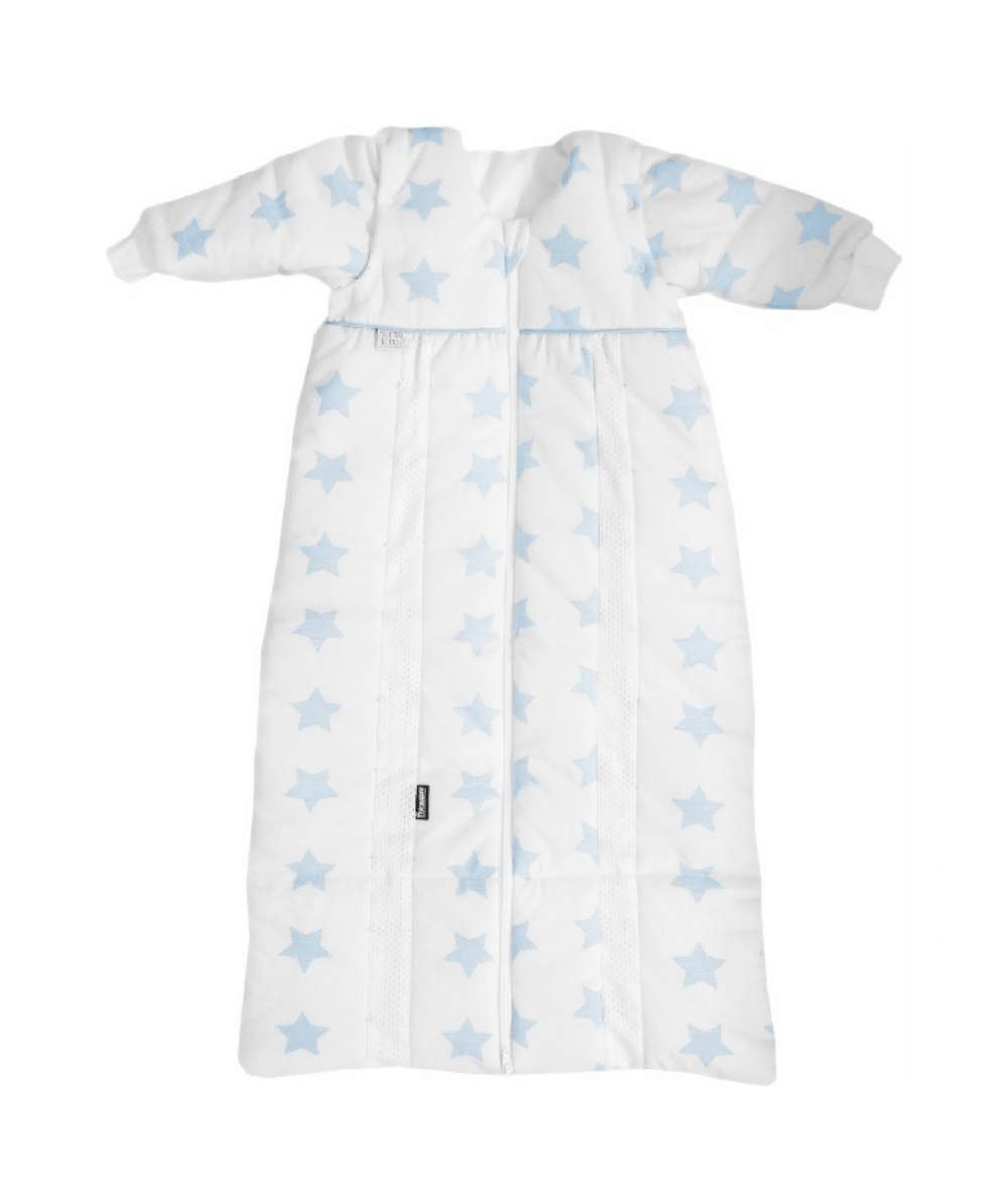 Odenwälder Babyschlafsack Prima Klima Thinsulate Schlafsack Soft Stars Exclusiv, Winterschlafsack atmungsaktiv längenverstellbar mit mittigem