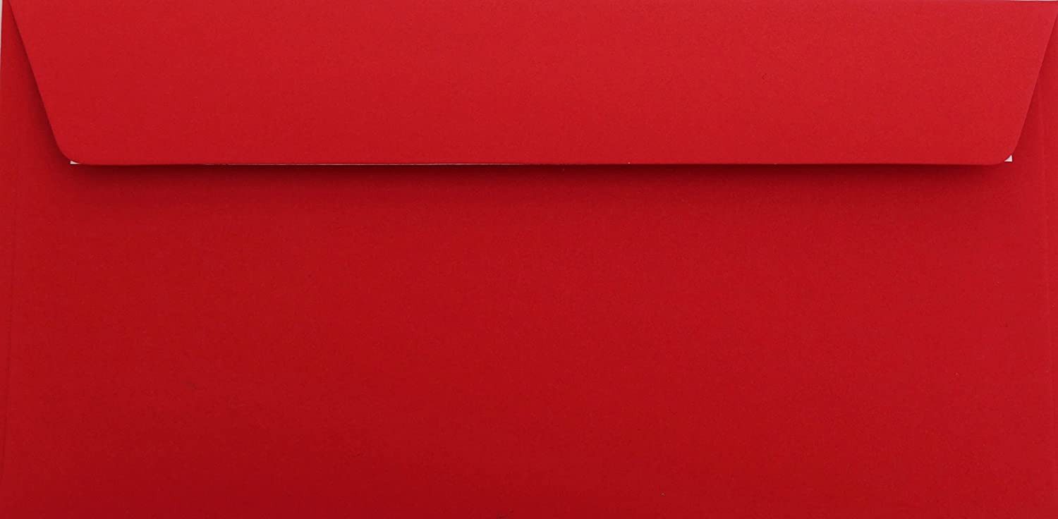Briefumschläge24Plus Briefumschlag Din Lang Rosen Rot