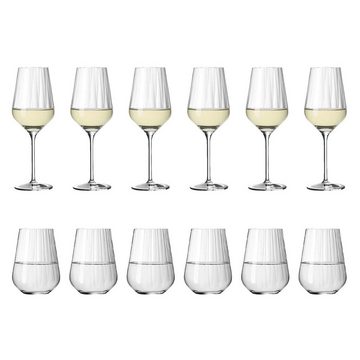 Ritzenhoff Glas Sternschliff Weißwein- und Wassergläser 12er Set, Kristallglas