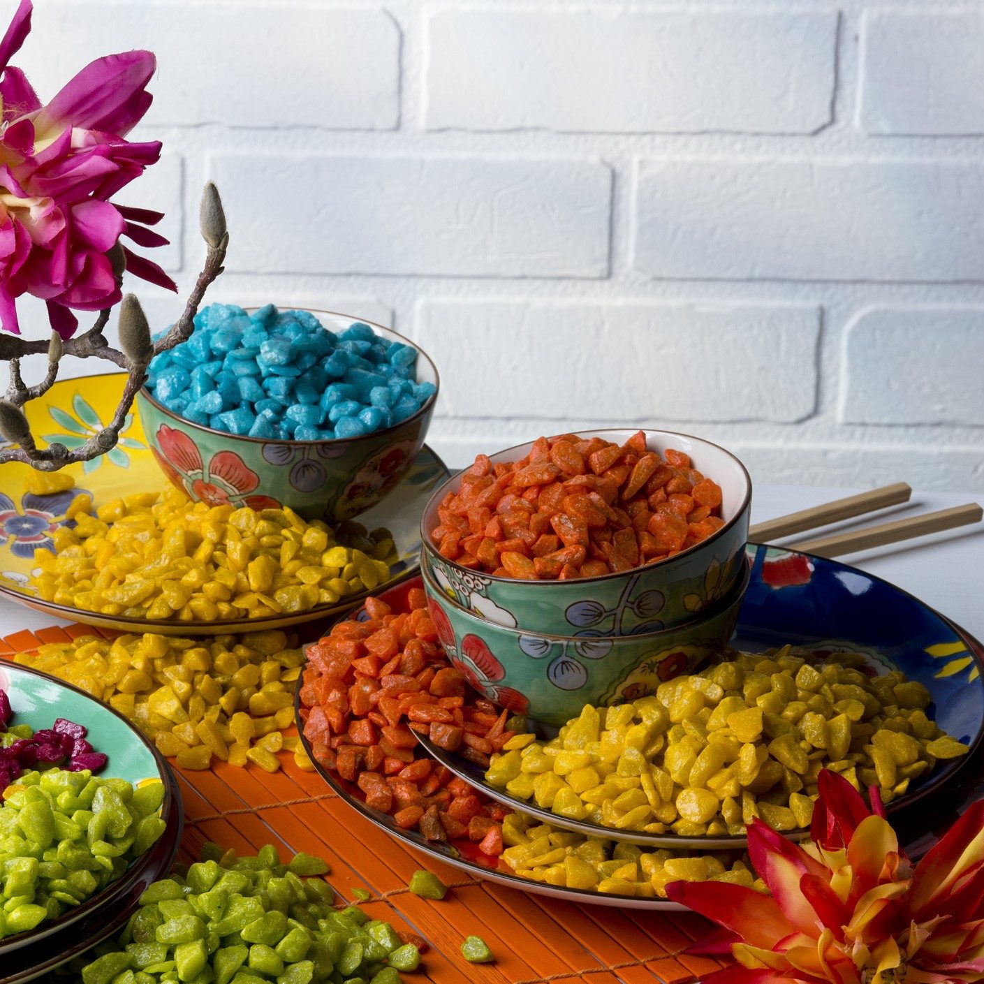 Eurosand Dekokies Dekosteine 5-8mm. Farbsteine, Dekokies, bunte Steine. 5kg