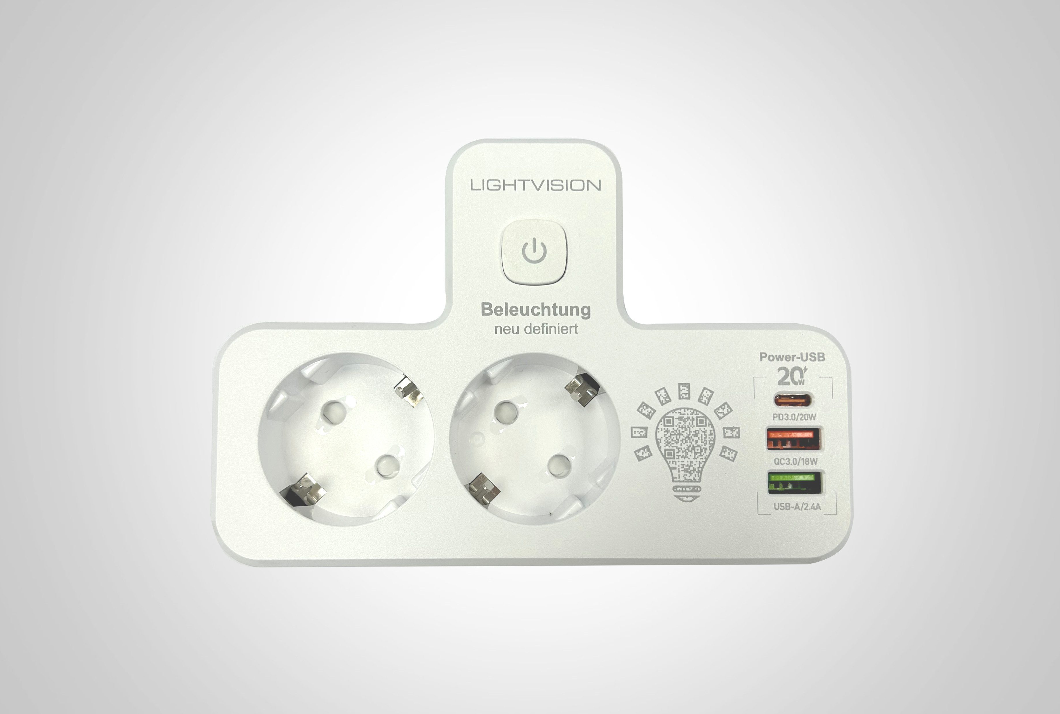 LIGHTVISION Vision Mehrfachsteckdose mit USB-Anschluß Mehrfachsteckdose