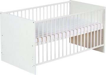 Schardt Babymöbel-Set Sienna White II, (Spar-Set, 2-St., Kinderbett, Wickelkommode), mit Kinderbett und Wickelkommode; Made in Germany