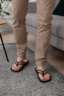 CINNEA PLAXA Pantolette Zimtlatschen, handgefertigt, mit Binsen-Fußbett und Wellness-Zimtfüllung, gegen Hornhaut und Fußschweiß