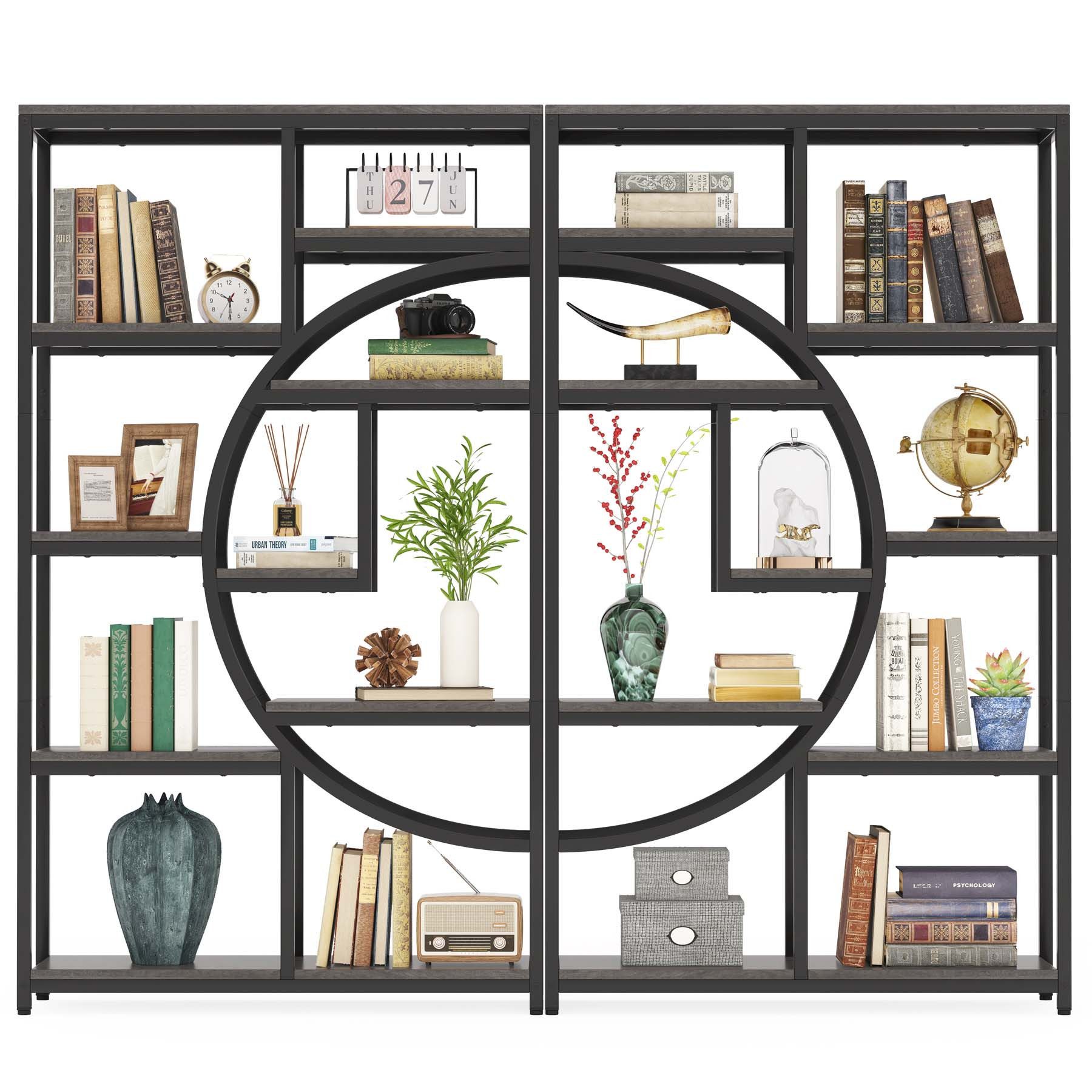 Tribesigns Bücherregal Raumteiler, Standregal mit 9 Ebenen, 175 x 95 x 30 c günstig online kaufen