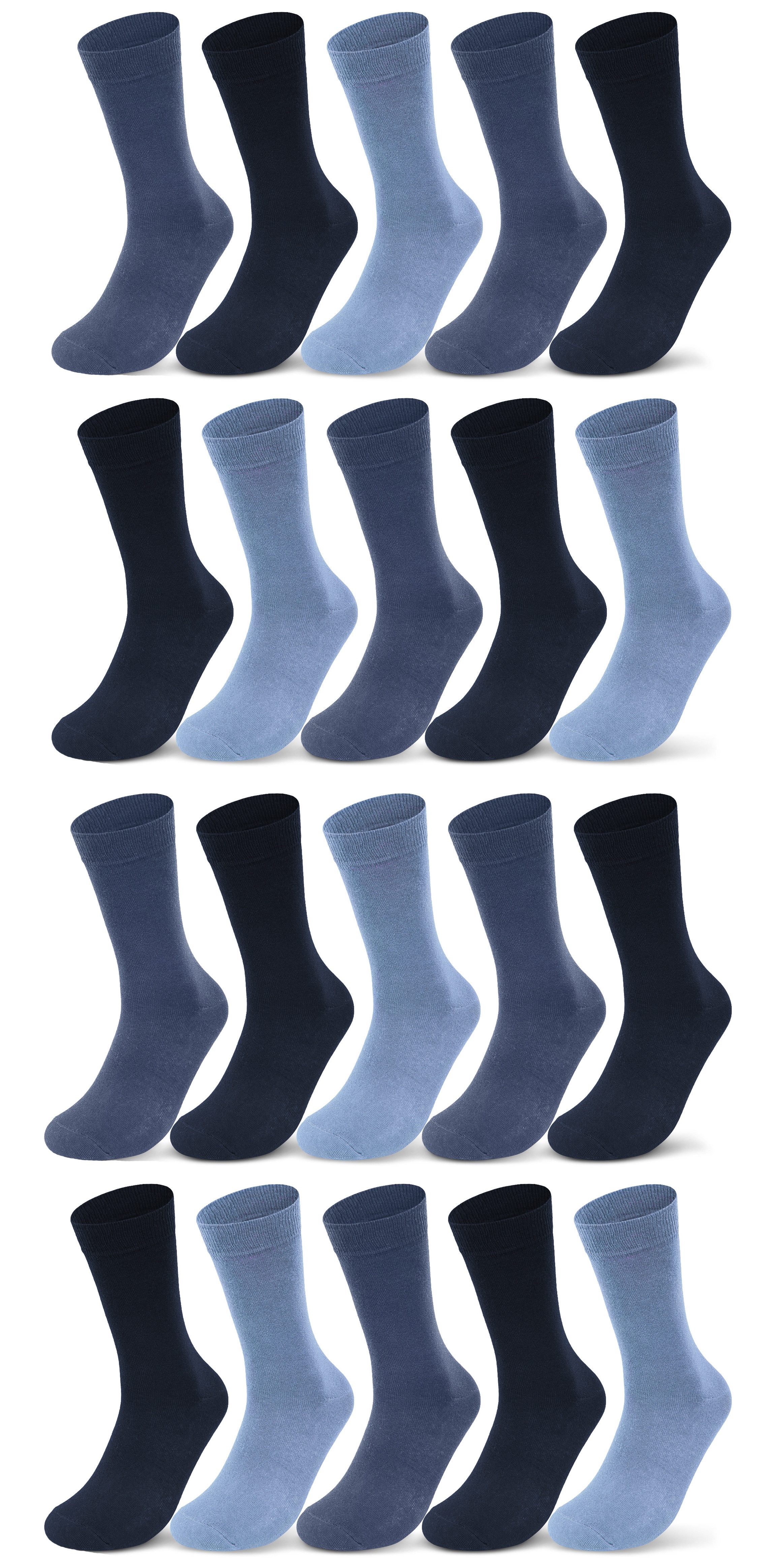 Socken 10 I 20 I 30 Paar Damen & Herren Business Socken Baumwolle