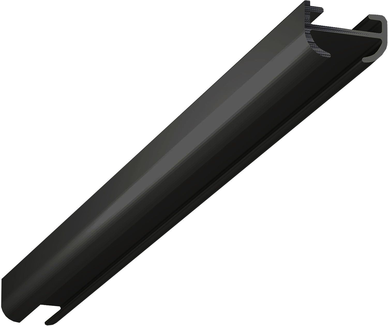 Garduna Gardinenschiene halbrunde Schleuderschiene, 1-läufig, Aluminium