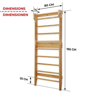 Physionics Sprossenwand Sprossenwand Kletterwand Turnwand Klettergerüst Heimsportgerät