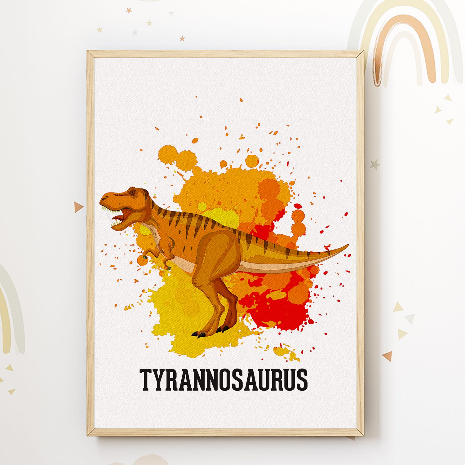 Tigerlino Poster Dinosaurier Carnotaurus Trex Velociraptor Mosasaurus 4er Set Bilder
