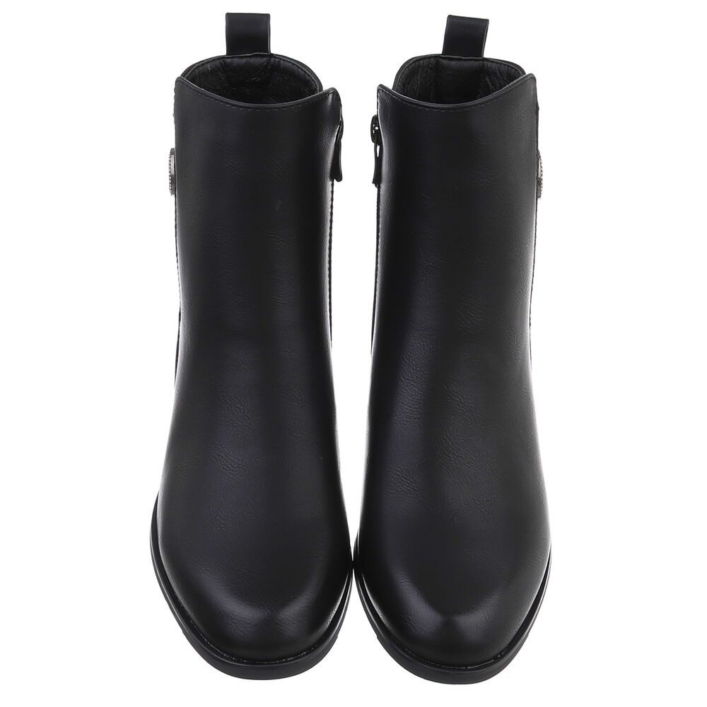 Ital-Design Damen Elegant Stiefelette (88489340) Blockabsatz Stiefeletten in Schwarz – Bild 4 von 5