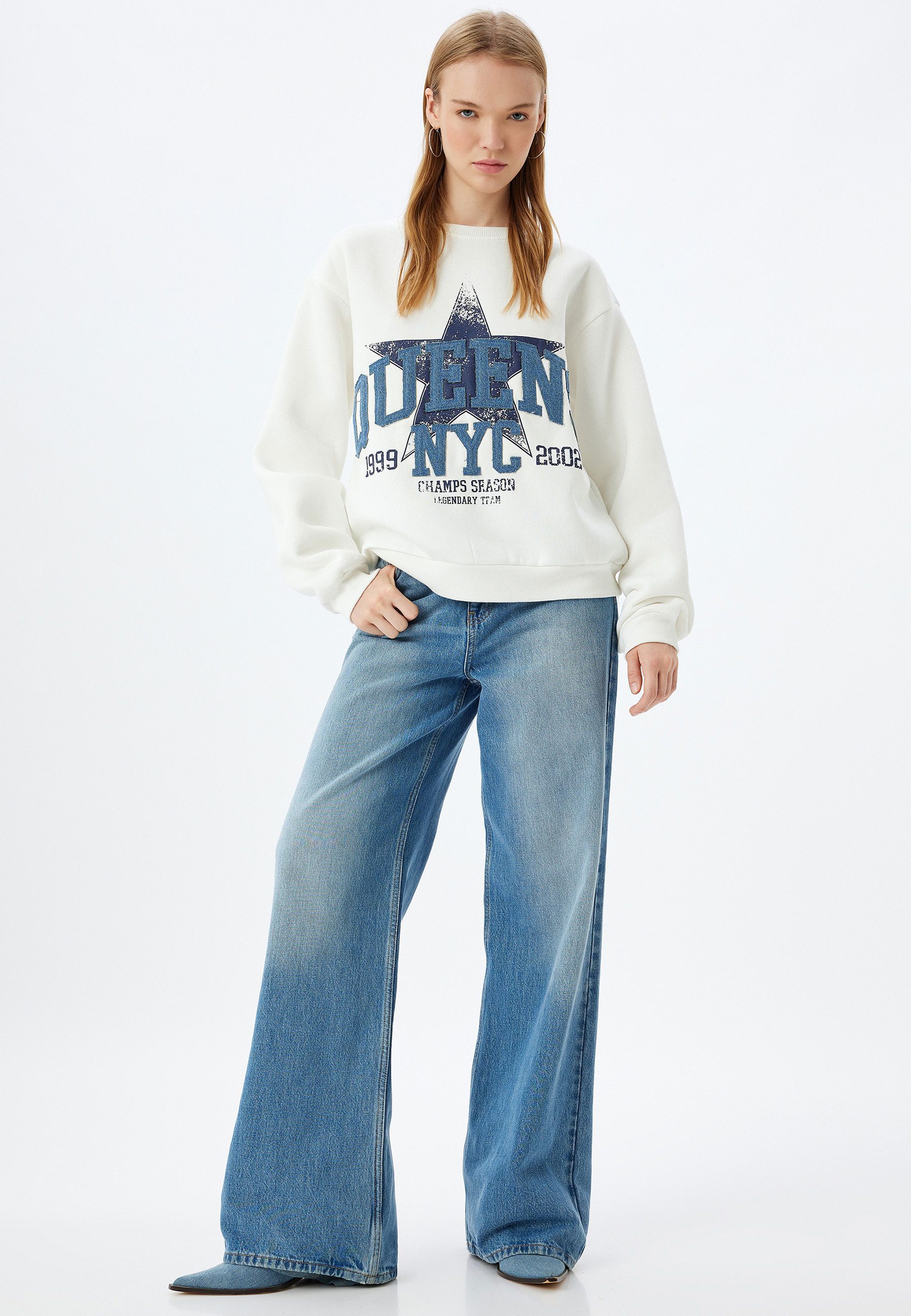 Koton Sweatshirt Rundhalsausschnitt Mit Aufdruck günstig online kaufen