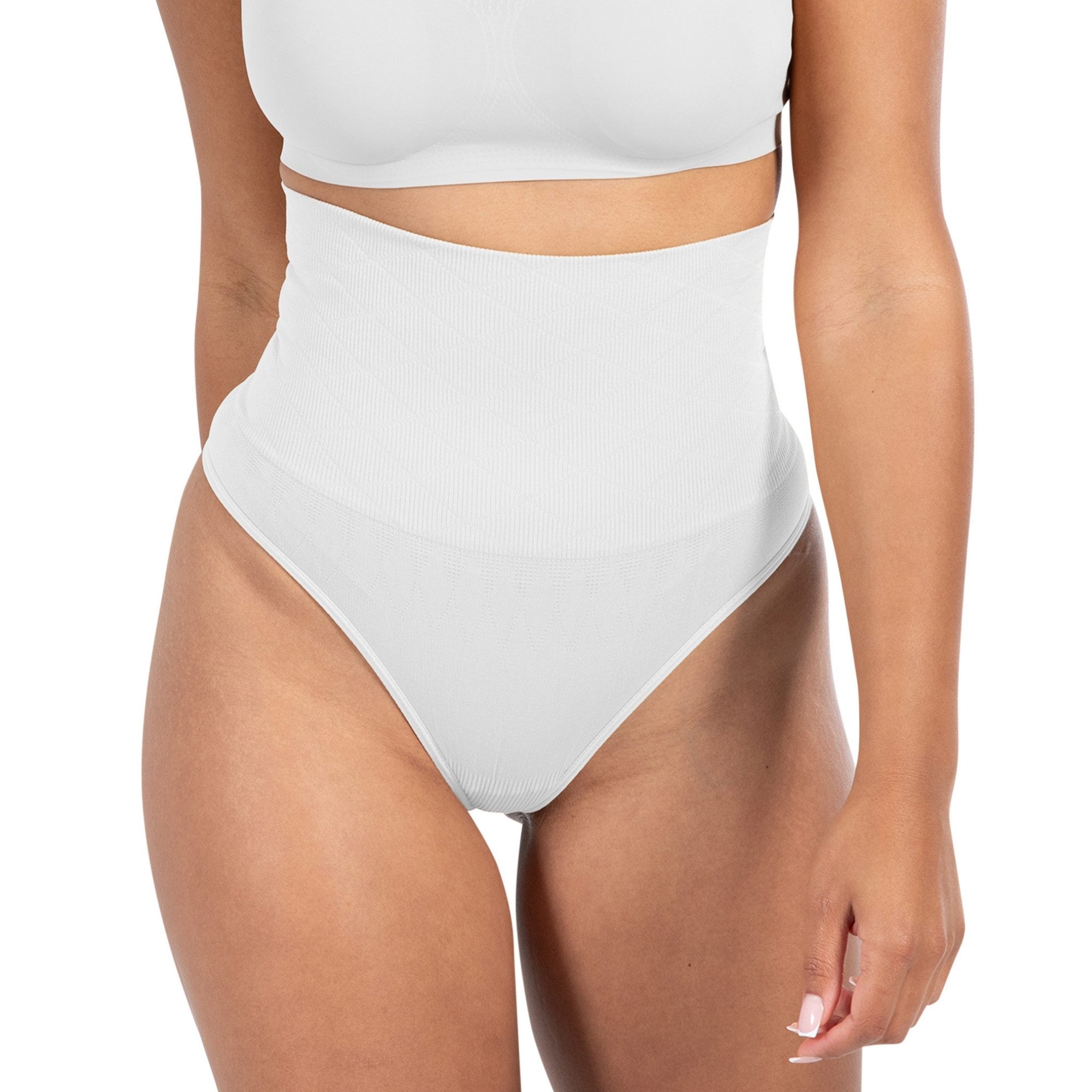 Smilodox String Nysa, High Waist String Seamless Tanga, figurformend Bauchkontrolle Unterwäsche Tange Slips Unterhose